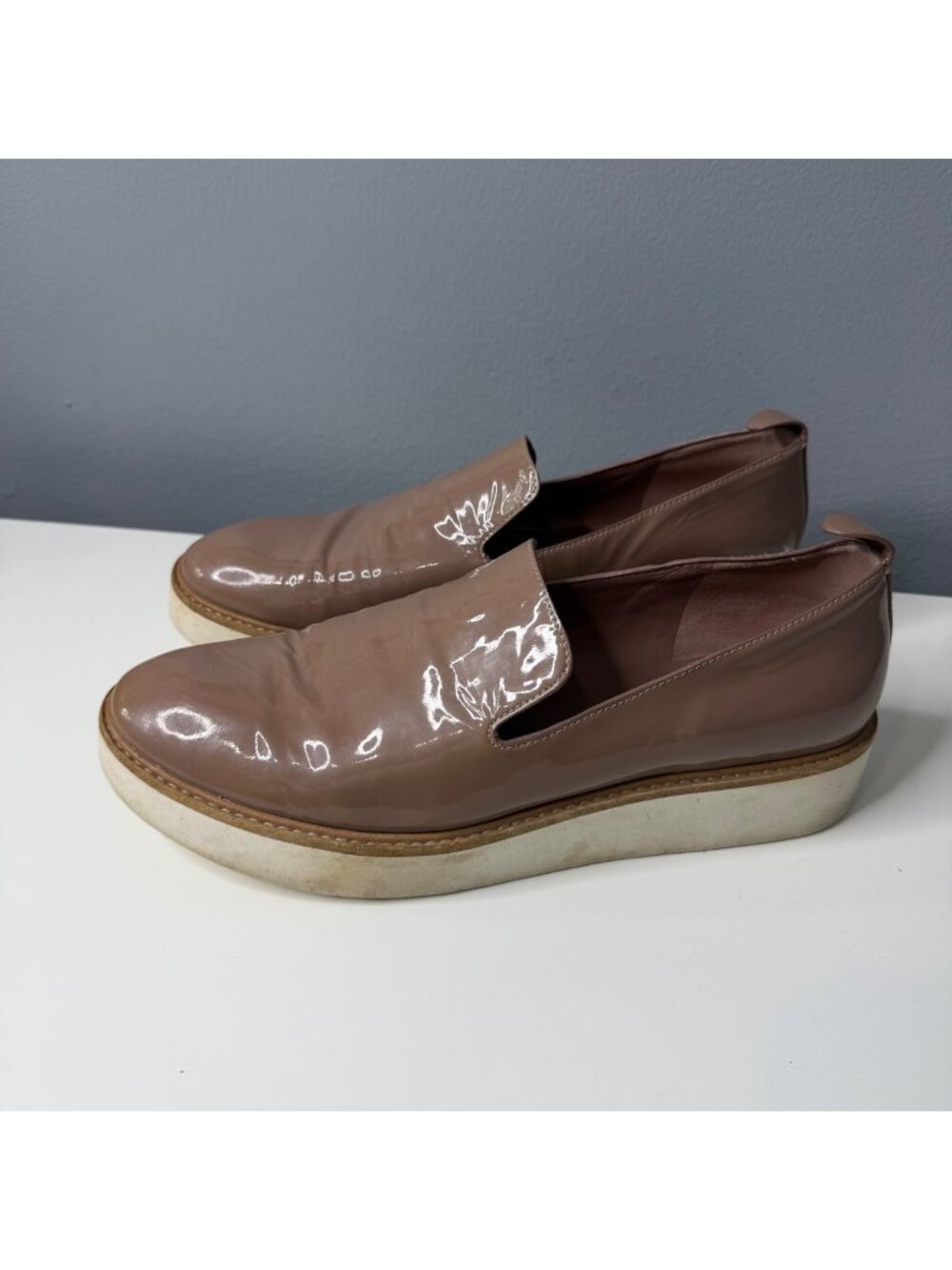 VINCE sanders patent leather loafers in antique rose size 9.5